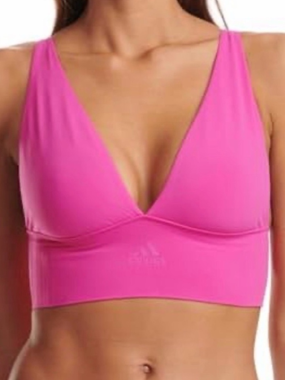 NWT Adidas Bra Large Seamless Long Line Plunge Fuschia NWT